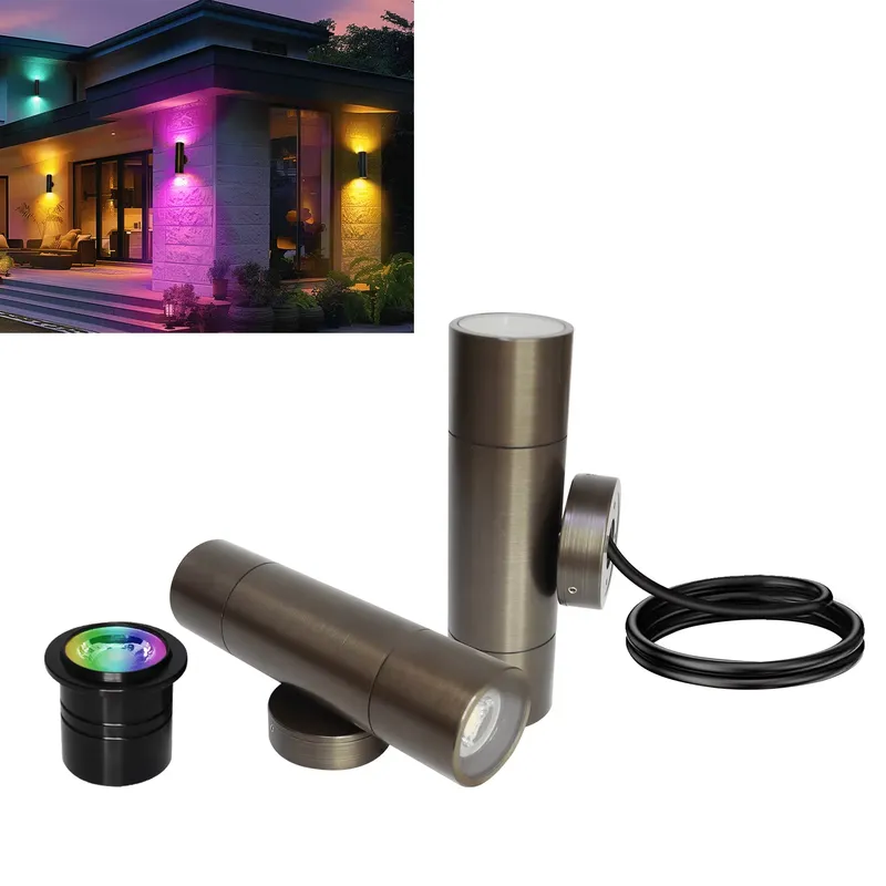 Outdoor Lighting Ip65 - Durable Brass Outdoor LED Wall Light