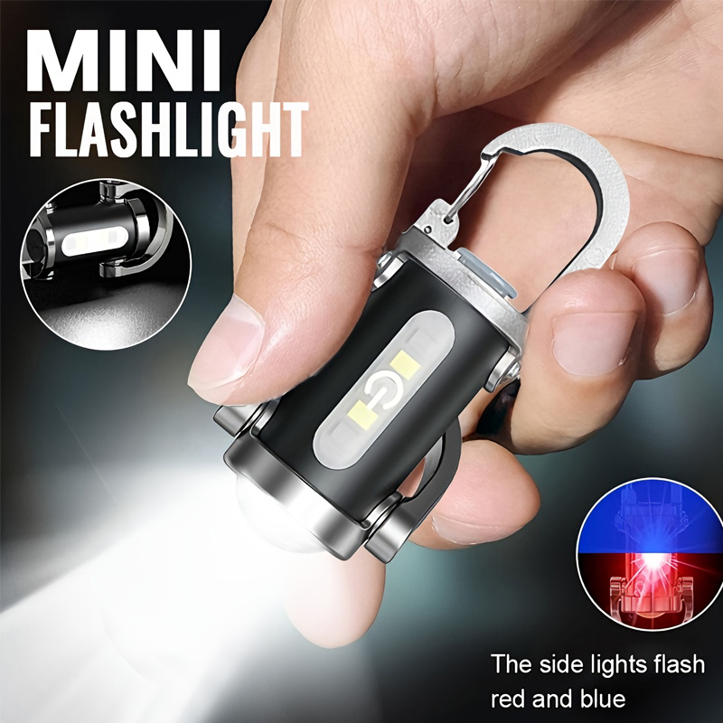 Outdoor Lighting Lumen - Mini Keychain Flashlight Rechargeable Pocket COB