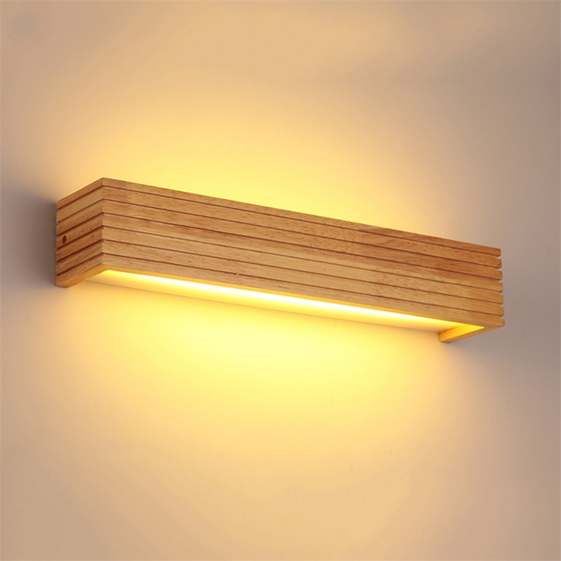 Outdoor Lighting Up And Down - Modern Japan Style Led Oak wooden
