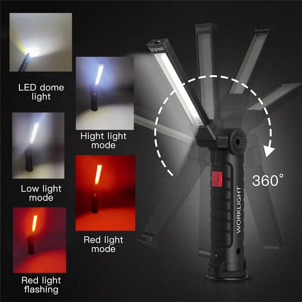 Portable COB LED Flashlight US - Outdoor Lighting For Camping ulasan dan harga