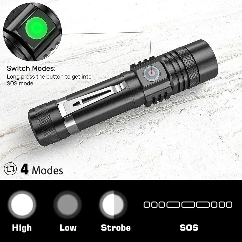 Rechargeable T6 Handheld Flash - Outdoor Lighting Lumen ulasan dan harga