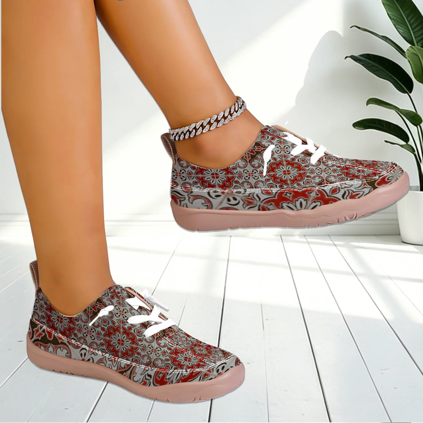 Women Floral Print Wide Toe Sn - Outdoor Lighting Uplight ulasan dan harga