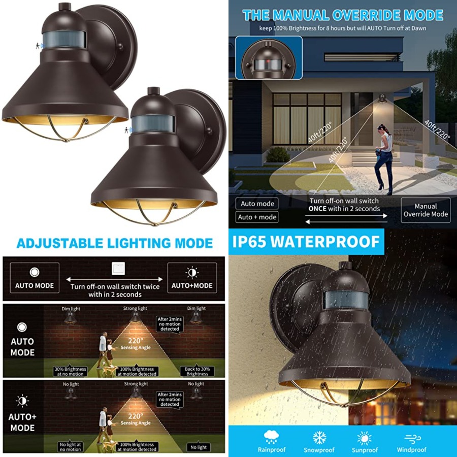 2 Pack Motion Sensor Outdoor L - Outdoor Lighting Motion Sensor ulasan dan harga