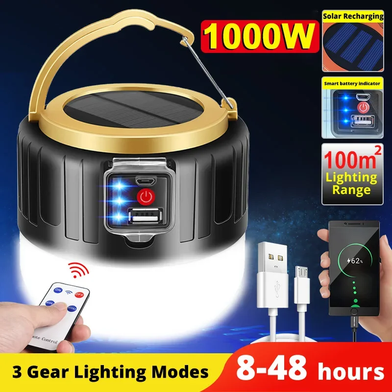 LED Solar Camping Light Power  - Outdoor Lighting Permanent ulasan dan harga