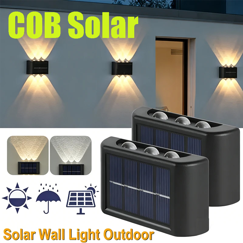 COB Solar Wall Lamp Outdoor Wa - Outdoor Lighting Uplight ulasan dan harga