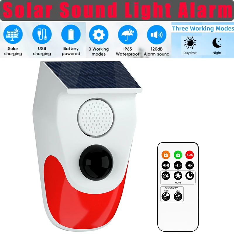 Solar Sound Light Alarm Wirele - Outdoor Lighting Motion Sensor ulasan dan harga