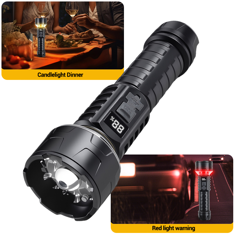 COB LED Flashlight Rechargeabl - Outdoor Lighting For Camping ulasan dan harga
