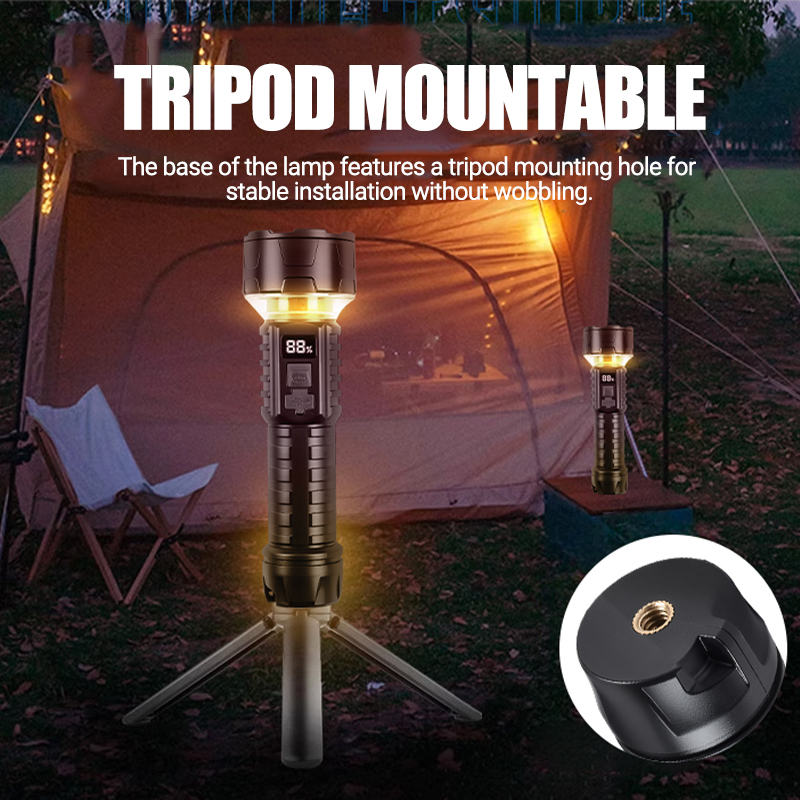 COB LED Flashlight Rechargeabl - Outdoor Lighting For Camping ulasan dan harga