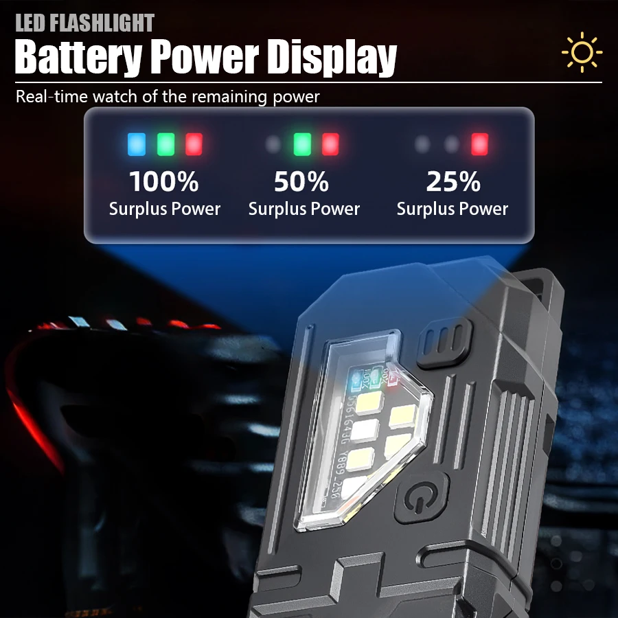 Mini Keychain EDC Flashlight - - Outdoor Lighting Lumen ulasan dan harga