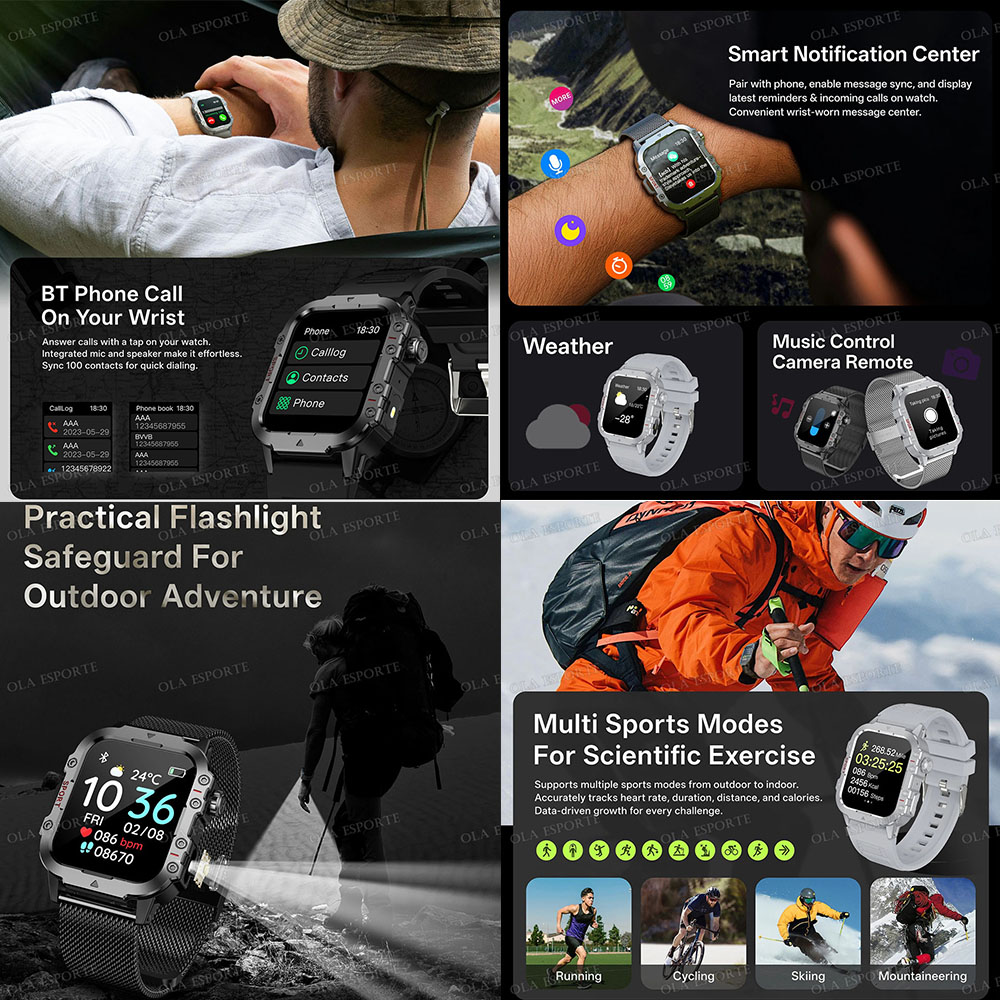 Military Outdoor Smart Watch M - Outdoor Lighting Track ulasan dan harga