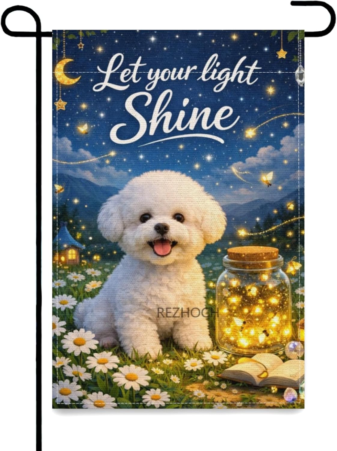 Funny Bichon Frise Garden Flag - Outdoor Lighting For Your Yard ulasan dan harga