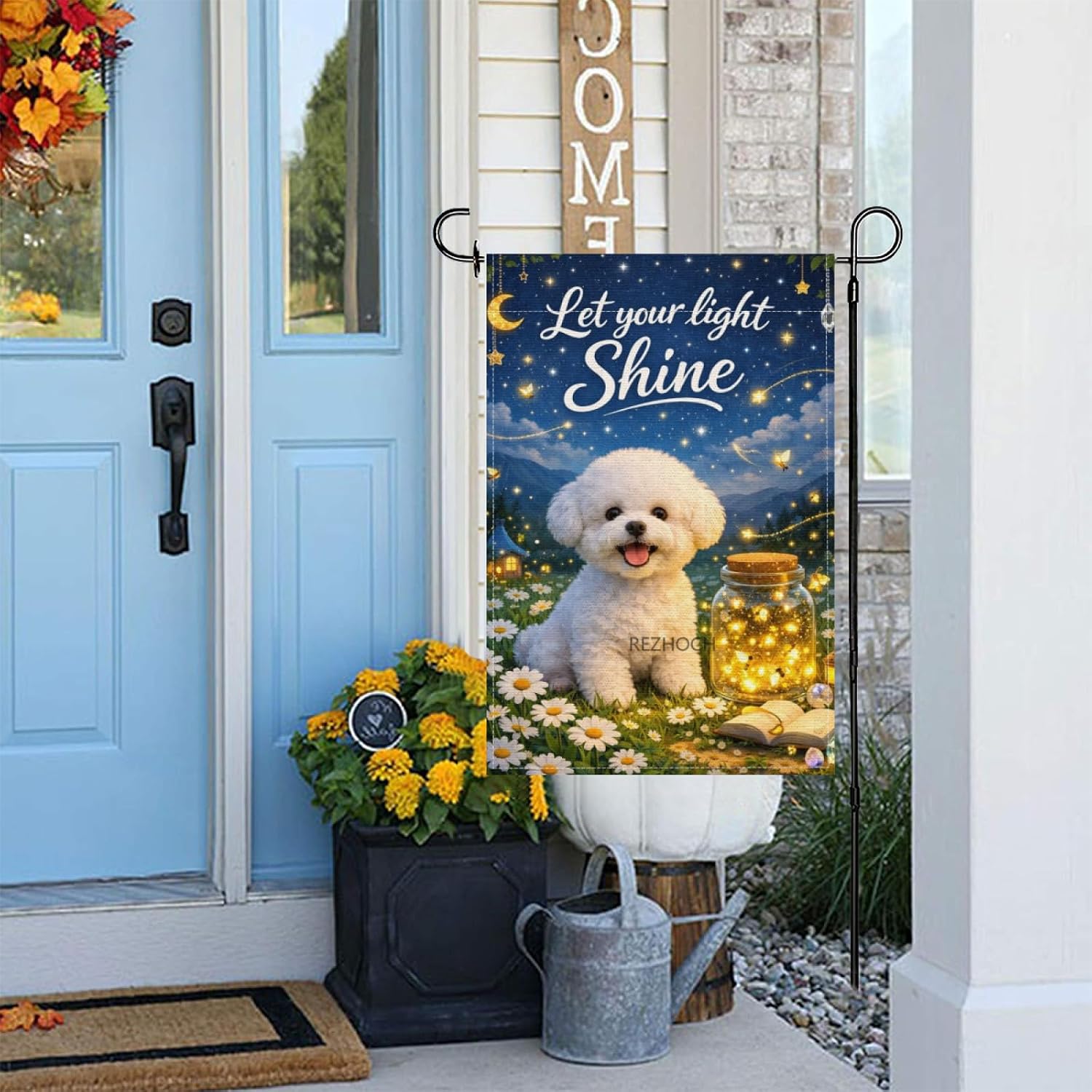 Funny Bichon Frise Garden Flag - Outdoor Lighting For Your Yard ulasan dan harga