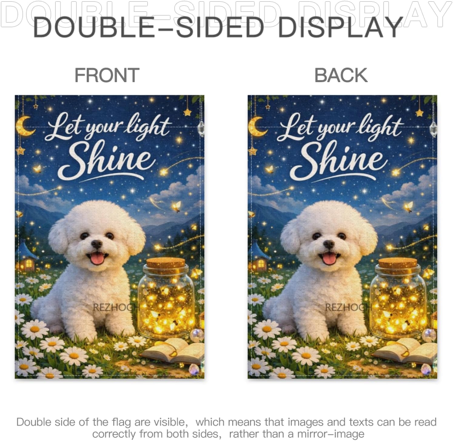 Funny Bichon Frise Garden Flag - Outdoor Lighting For Your Yard ulasan dan harga
