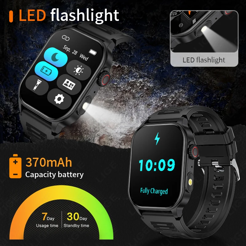LIGE 2026 Outdoor Smart Watch  - Outdoor Lighting Track ulasan dan harga