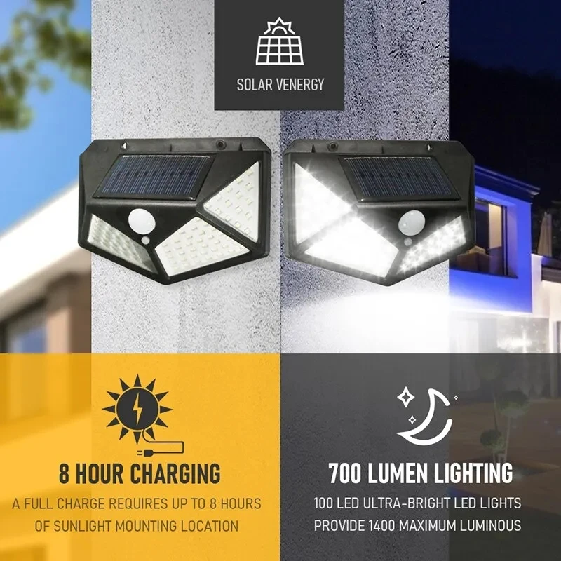 100Led Multifunctional Solar L - Outdoor Lighting Motion Sensor ulasan dan harga