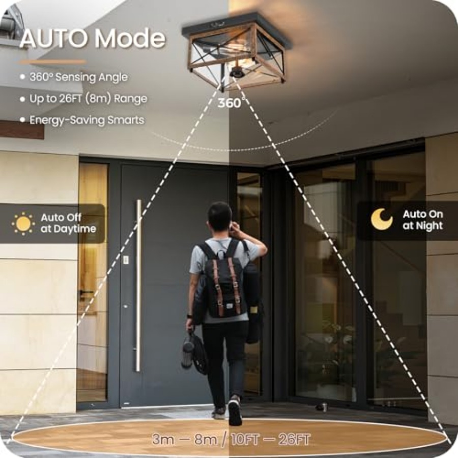Outdoor Ceiling Light with Mot - Outdoor Lighting Motion Sensor ulasan dan harga