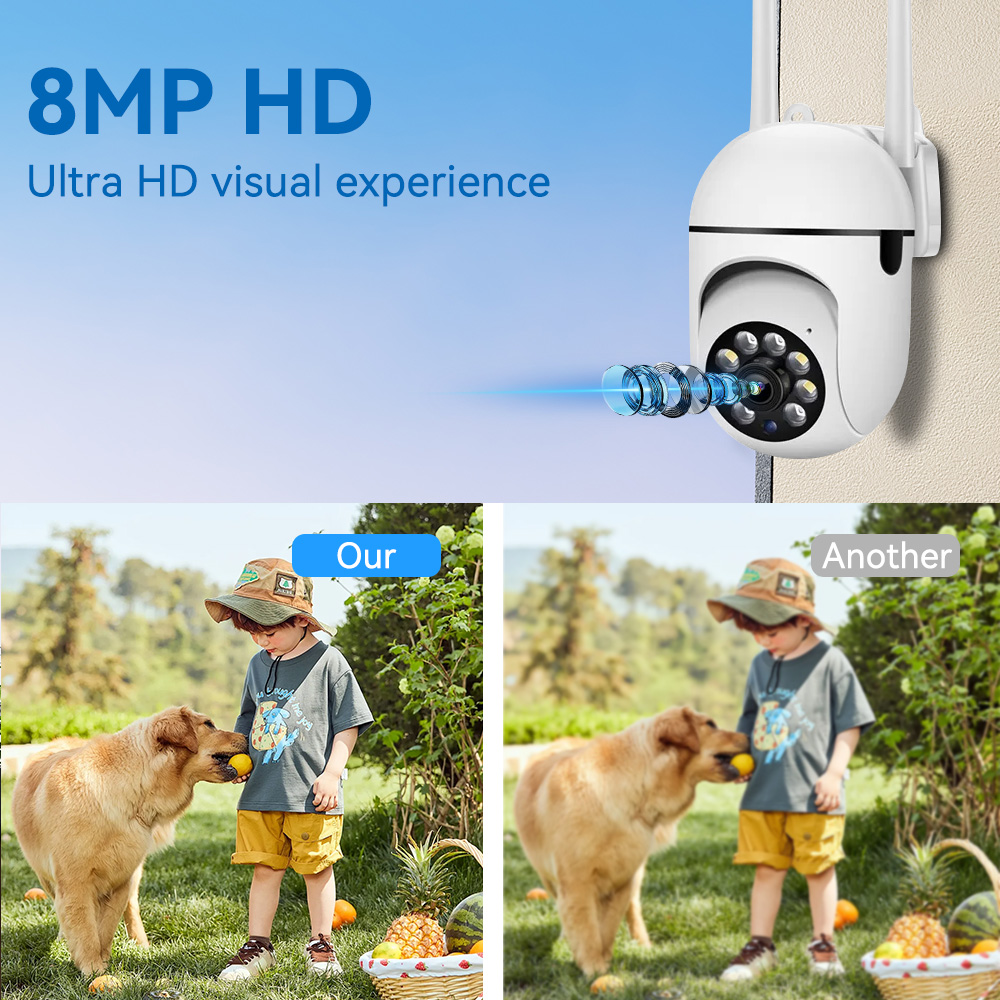 8MP 2.4G Wifi IP CCTV Camera C - Outdoor Lighting Track ulasan dan harga