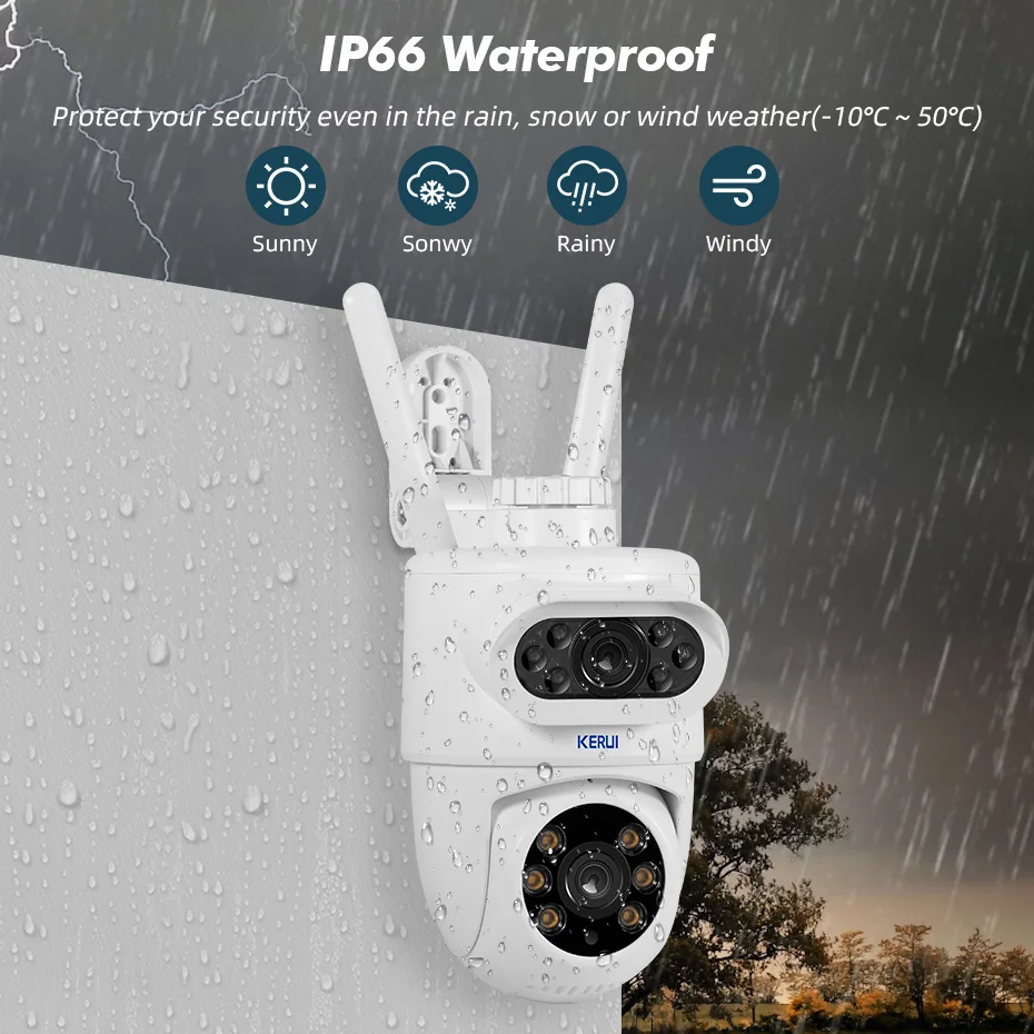 KERUI 5K 10MP Dual Lens PTZ WI - Outdoor Lighting Track ulasan dan harga