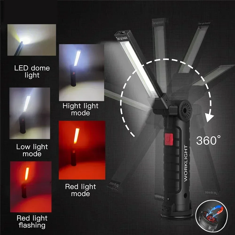 LED COB Flashlight USB Recharg - Outdoor Lighting Lumen ulasan dan harga