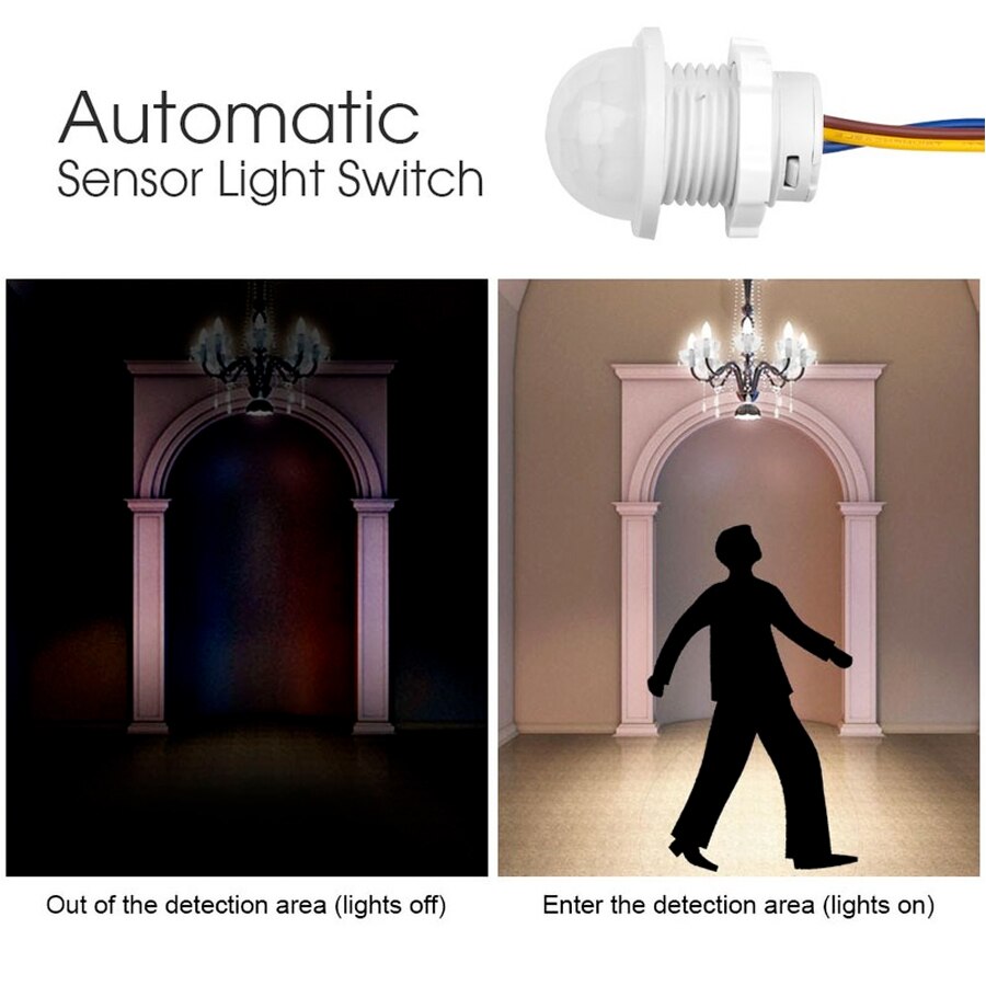 PIR Motion Sensor Detector Sma - Outdoor Lighting Motion Sensor ulasan dan harga