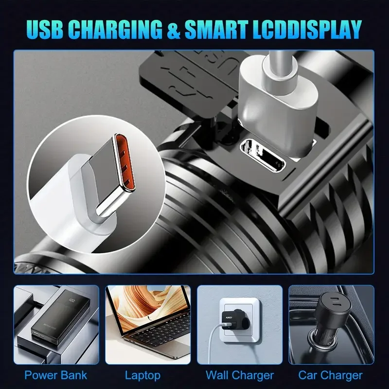 Tactical LED Flashlight 2000LM - Outdoor Lighting Lumen ulasan dan harga