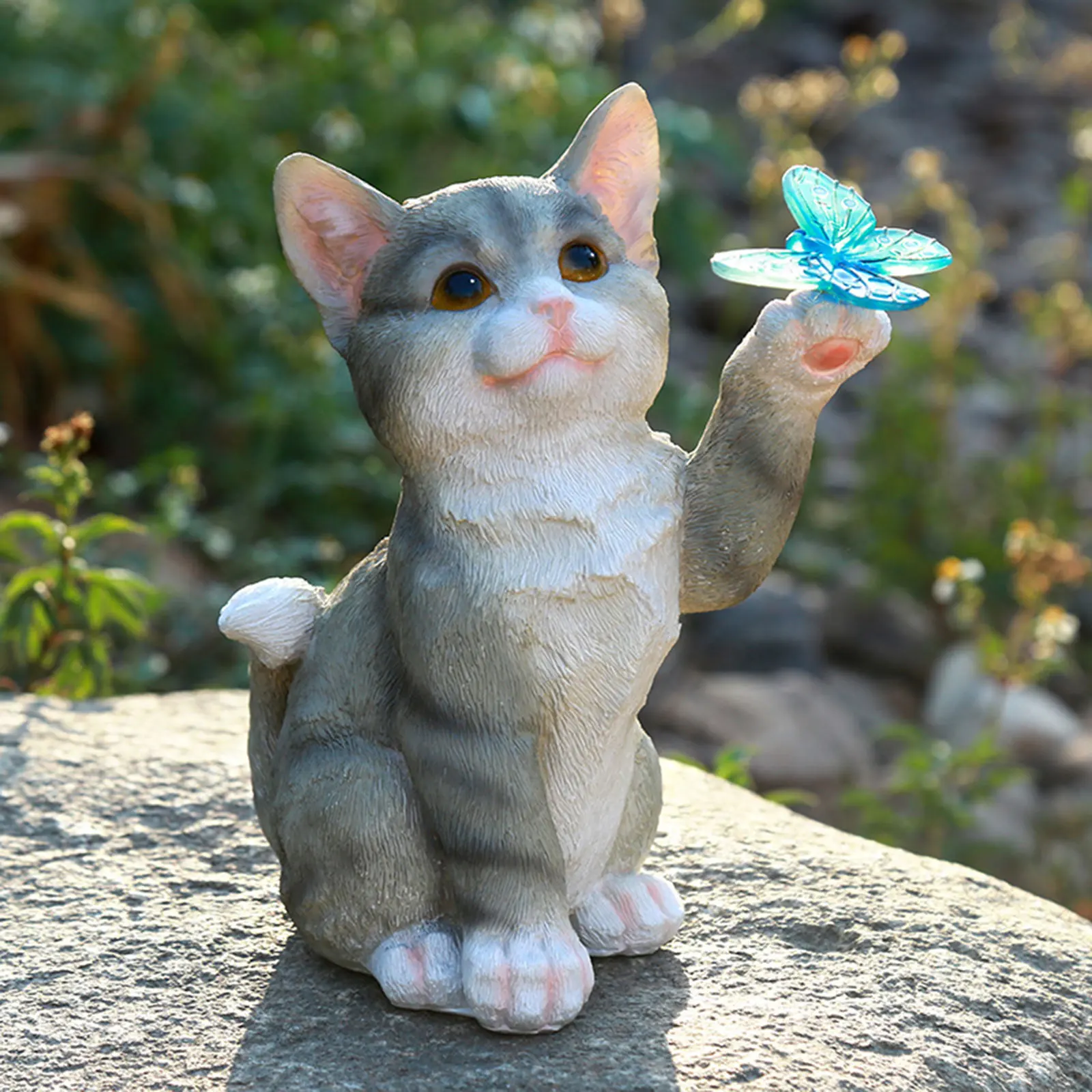 Outdoor Cat Sculpture Figurine - Outdoor Lighting Permanent ulasan dan harga