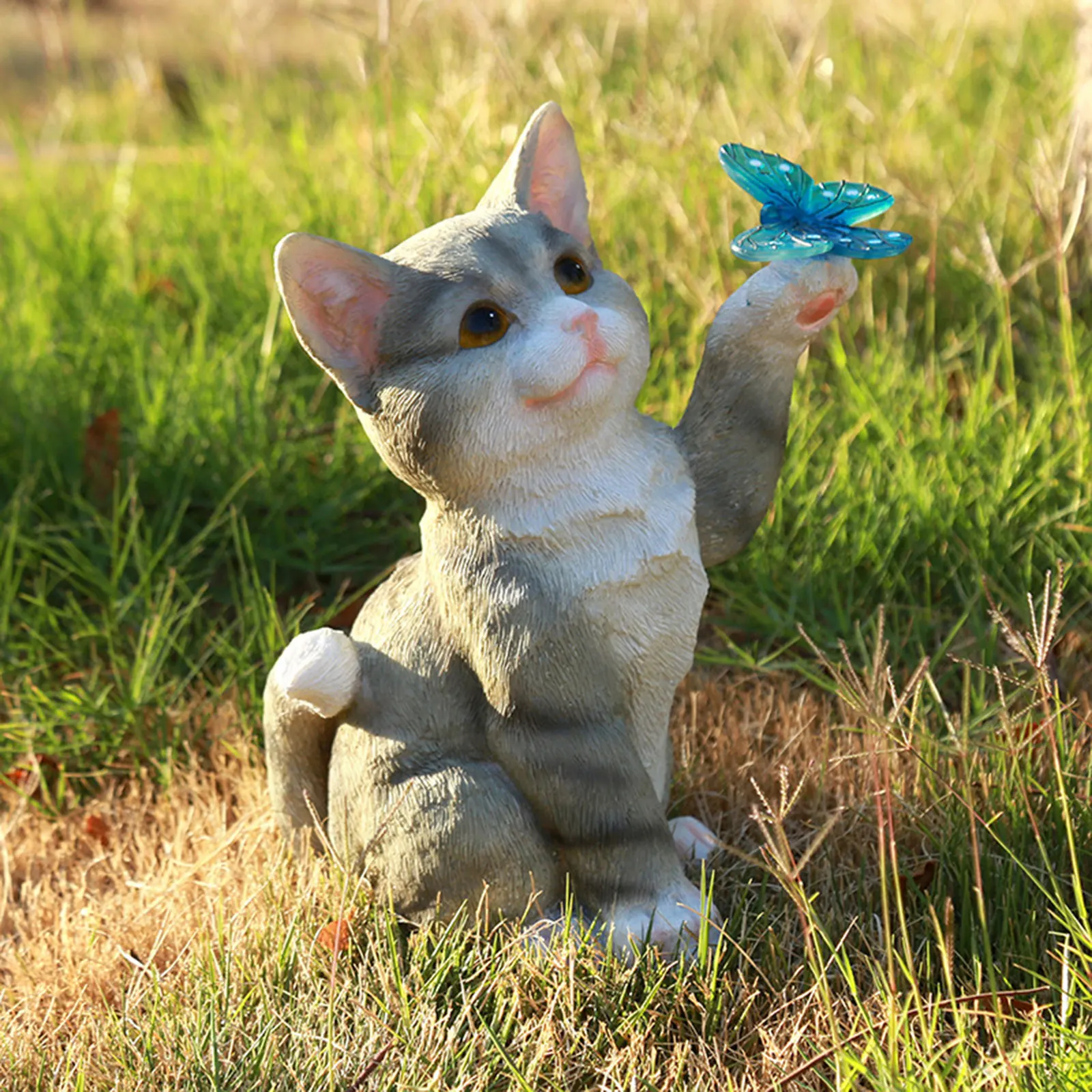 Outdoor Cat Sculpture Figurine - Outdoor Lighting Permanent ulasan dan harga