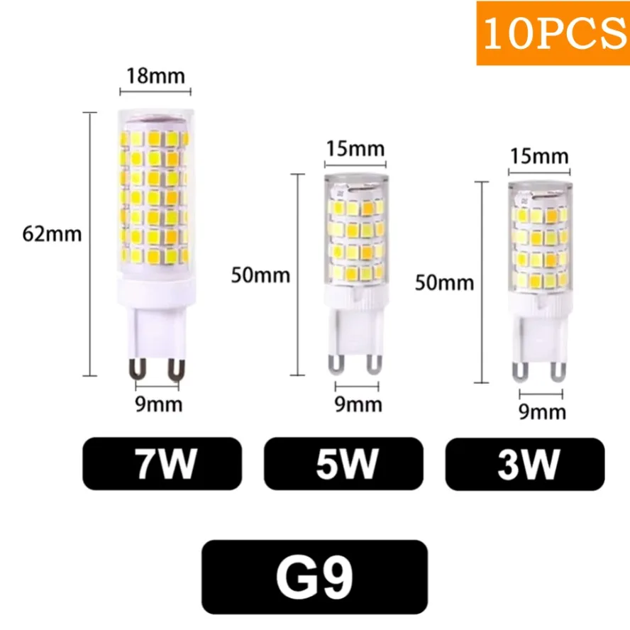 10PCS 7W 5W 3W Brightest G9 LE - Outdoor Lighting Replacement Parts ulasan dan harga