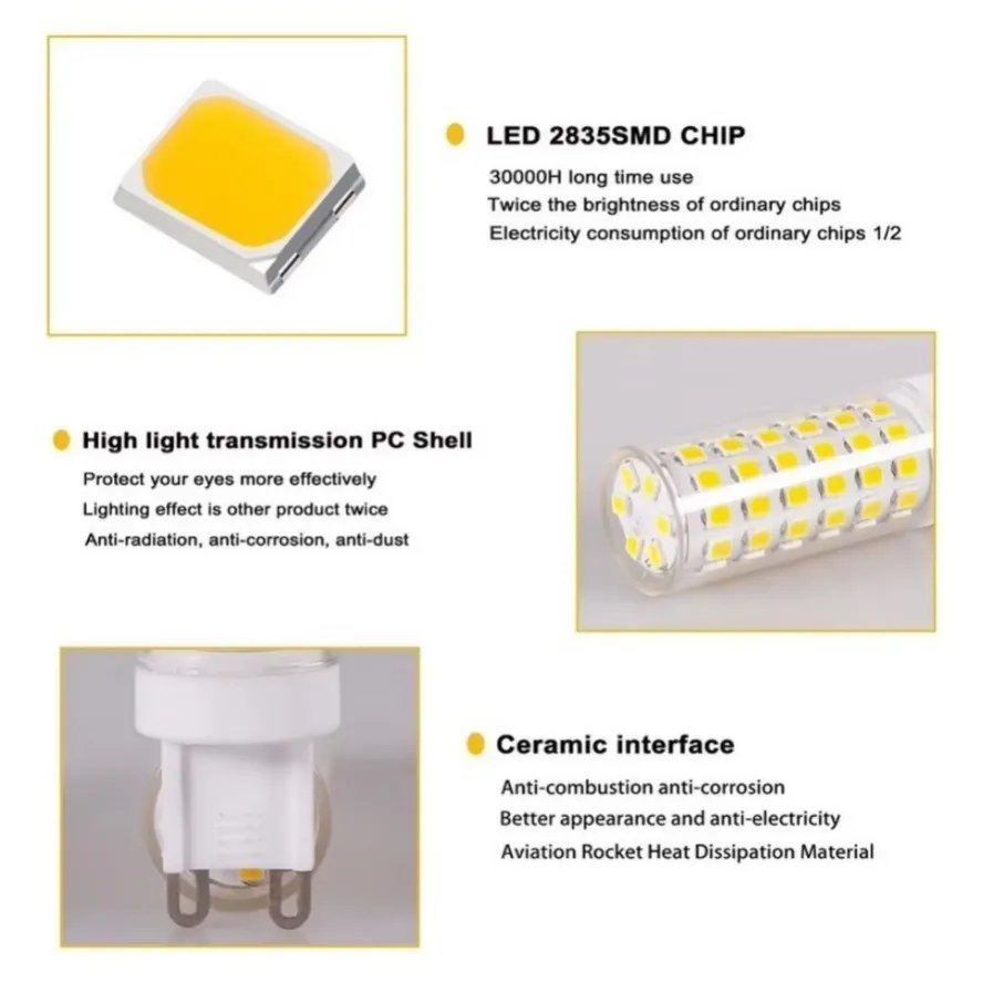 10PCS 7W 5W 3W Brightest G9 LE - Outdoor Lighting Replacement Parts ulasan dan harga