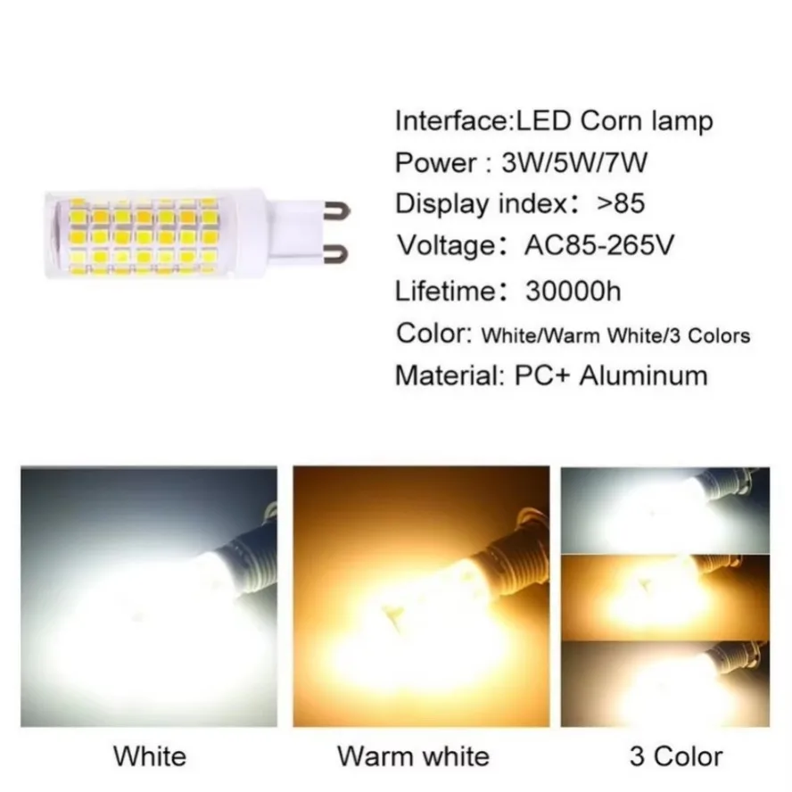 10PCS 7W 5W 3W Brightest G9 LE - Outdoor Lighting Replacement Parts ulasan dan harga